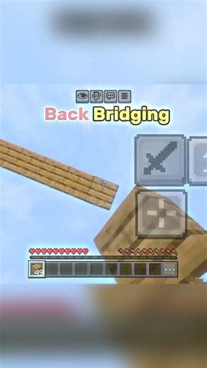 Best Bridging Techniques in MCPE|🤯🥵 #minecraft #viral #gaming #shortvideos #shorts
