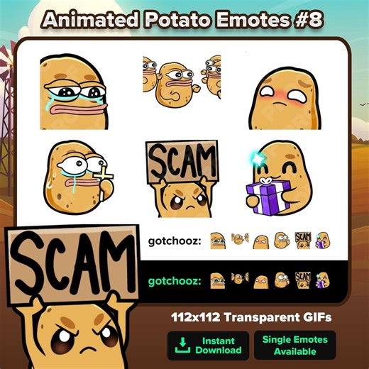 Cute Animated GIF Emotes for Twitch Discord & Youtube