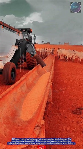 Simple & Efficient : Tractor-Mounted Feed Dispenser for Precision Feeding in Cattle Ranch