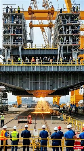 Technical analysis of the massive hull section assembly