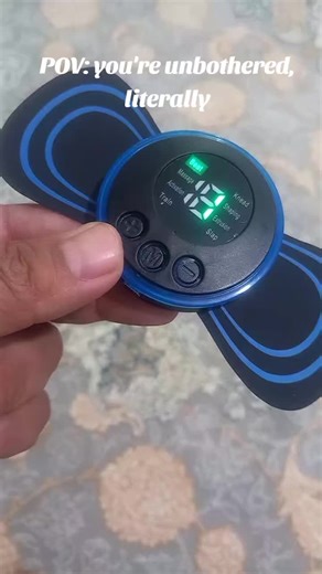 💫 Chill mode: ON #emspatch #neckhealth #painbuster #recoverytech #chillpatch #vibramassage #stickontech #minirelief #techgear #relaxproductivity