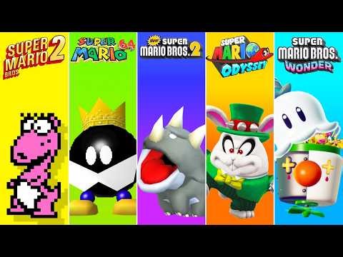 Evolution of First Bosses in Super Mario Games (1985-2026)