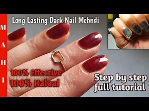 Long Lasting Dark Nail Henna | Nail Mehndi | How To Get Best Nail Mehndi Stain | Dark Nail Colour