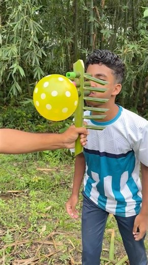 Funny Bamboo Balloon Challenge | Creative DIY Toy Idea