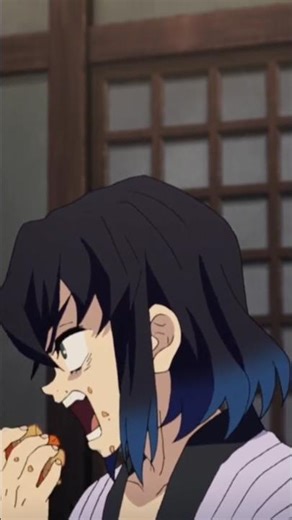 inosuke eating tanjiro's food (dub)