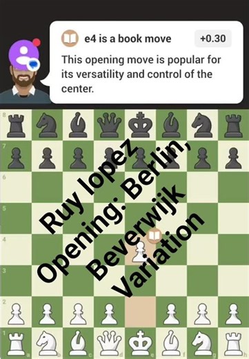 Ruy lopez Opening: Berlin, Beverwijk Variation
