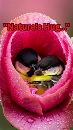 Divine Nature 3D: Heart Melting Bird Moments in Rain 🌸