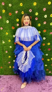 Indian designer beautiful blue white dress😍 | Nice Dresses