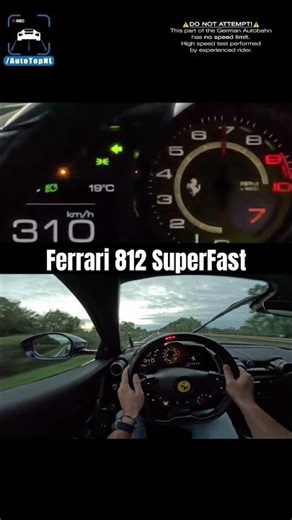 ‪@Ferrari‬ 812 SuperFast // 334KMH on AUTOBAHN
