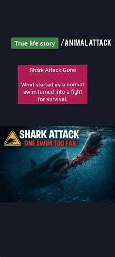 Shark Attack Gone Wrong What started as a normal swim turned into a fight for survival. #shorts #sad