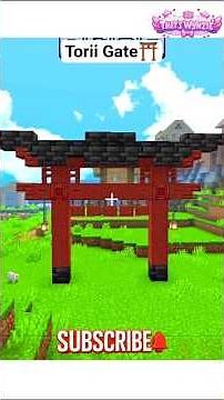“How to Build a Realistic Torii Gate⛩️in Minecraft✨ (Tutorial)!” #minecraft #shorts