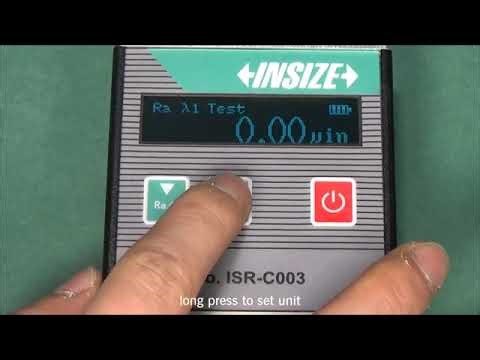 INSIZE / TOSAG ISR C003 Rauheitsmessgerät Bedienung