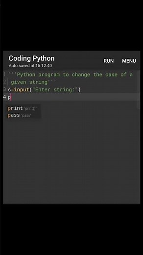 How to change case of letters in Python#python#stringinpython#pythonforbeginners