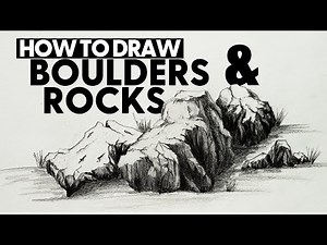 How to Draw Boulders and Rocks