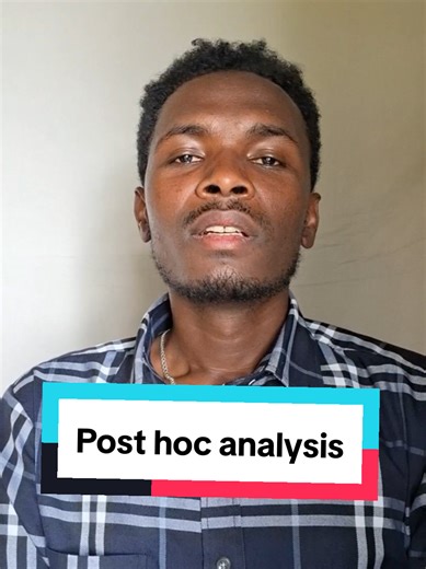 Post hoc analysis #tips #students #thesis