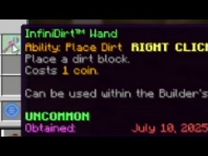 Hypixel Skyblock - How to Get the InfiniDirt Wand