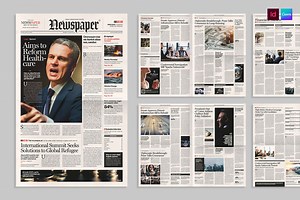 Newspaper Template, a Magazine Template by BrandPacks