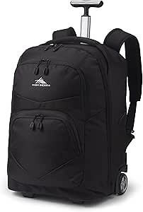 High Sierra Freewheel Pro Wheeled Backpack, Rolling Laptop Bag for Travel, Fits most 15” Laptops, 40L, Black