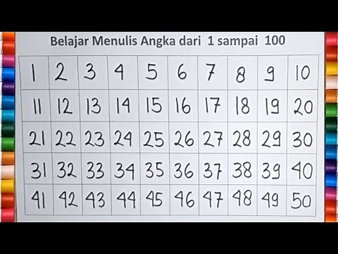 Belajar Menulis Angka dari 1 Sampai 100 untuk Anak TK dan PAUD