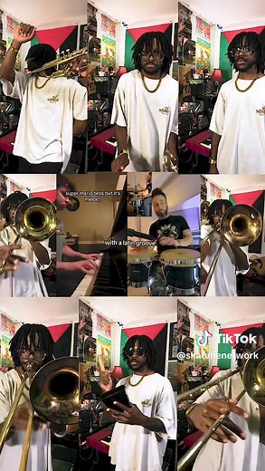 Latin Super Mario Bros Miami Musicians Salsa Trumpet Trombone
