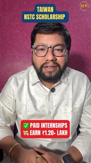 The IELTS Guru & Visa Game - Changer 🎯🧿 on Instagram: "People travel to this country for roaming ✈️ But smart students go there to earn + research + build skills 🎓💰 🇹🇼 Taiwan | NSTC Scholarship ✅ Paid internships (₹1.20+ lakh) ✅ 600 PhD fellowships ✅ 400 UG & Master’s opportunities Travel is temporary. Skills & income are permanent. 👉 Save this | Share with a student | DM for details #clearmyudaan #vidhyutchauhan #vidhyut2909 #taiwan #follow"