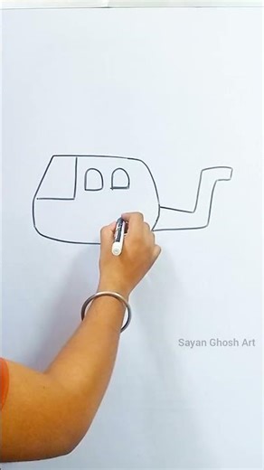 Cool Helicopter Drawing 🚁✨ | Easy Drawing tutorial #shortsfeed #shorts #art #drawing