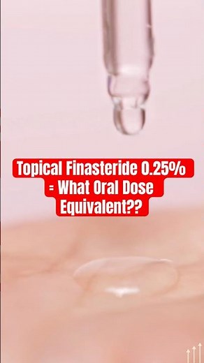 Topical Finasteride dosing conversion explained #Finasteride #DrHopkirk #hairlosstreatment #hairloss