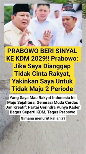 PRABOWO BERI SINYAL KE KDM 2029!! #shorts #viral #news #dakwah