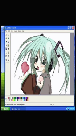 Hatsune Miku #paint #mspaint #hatsunemiku #anime #speedpaint