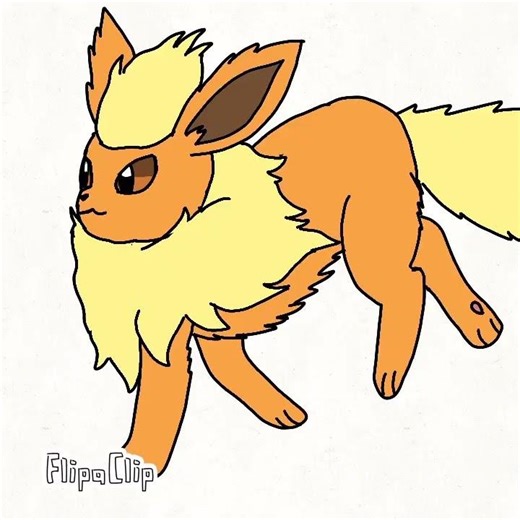 Flareon run (Sound: Wii Sports Resort Main Theme) #pokemon #flareon #eevee