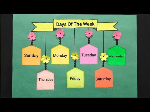 Days Of The week Chart | Days Name Project #daysnamechart #daysoftheweek #primaryschooltlm