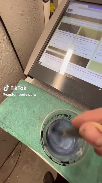 Precise measuring makes the perfect colour match 🎨 #bumperrepair #dentrepair #scratchrepair #carbodyrepair #accidentrepairhuddersfield