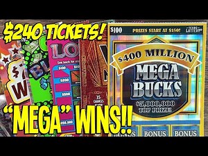 "MEGA" WINS!! 💰 $240 TEXAS LOTTERY Scratch Offs