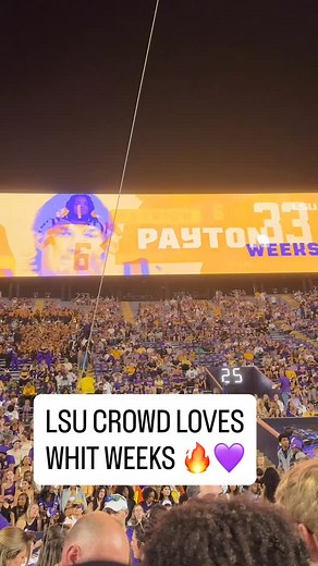 LSU crowd gets hyped for Whit Weeks, who is expected to return from injury 👏 | Boot Krewe Media
