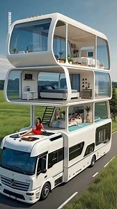Sky Mansion on Wheels | The Ultimate 3-Story RV Experience #futuristicdesign #rvlife luxury rv, futuristic rv, modern motorhome, luxury motorhome, 3 story rv, rv mansion, sky mansion rv, glass rv, futuristic vehicle, moving house, rv lifestyle, modern living, luxury travel, rv home, rv on road, rv design, motorhome luxury, rv interior, luxury home on wheels, mobile mansion, luxury caravan, smart rv, rv technology, concept rv, rv innovation, future rv, modern rv home, road trip luxury, mobile hou