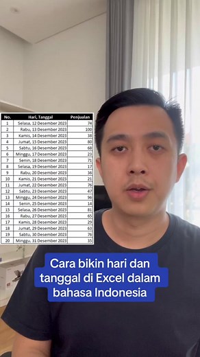 Cara bikin tanggal dan hari dalam bahasa Indo ✅
