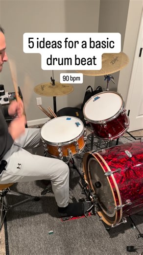 Thou Can Drum on Instagram: "Couple drum ideas to change up a basic drum beat. Four on the floor is a beginner level drum beat. Finding different ways to play it can make you a more creative drummer. Experiment with your drumming to help you improve on the drums. See at your can come up with during your next drum practice session. Thanks for watching. Follow @thoucandrum for daily drum ideas. #drumpractice #drummingideas #drumlesson #basicdrumming #thoucandrum"