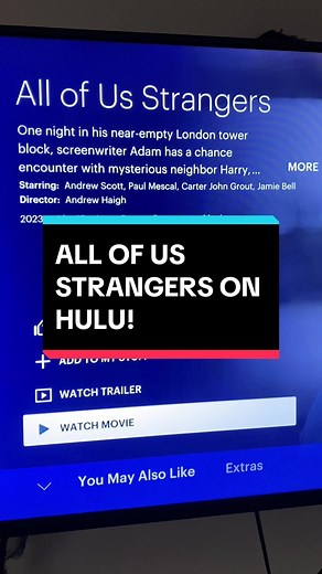 THE BEST MOVIE OF 2023, ALL OF US STRANGERS, IS NOW ON HULU! @Searchlight Pictures #allofusstrangers #paulmescal #newmovies #movietok #didyouknow #filmtok #hulu #max #netflix #2023 #newtostreaming #mustwatch #horrormovies #whattowatch #a24 #romancetok #february #fyp #fypシ #fyp #movietok #moviescene #movieclips