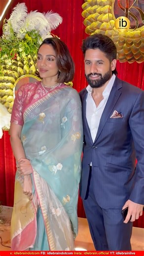 Naga Chaitanya and Sobhita Dhulipala at Simran (Sunil Narang's daughter) - Krish wedding reception.