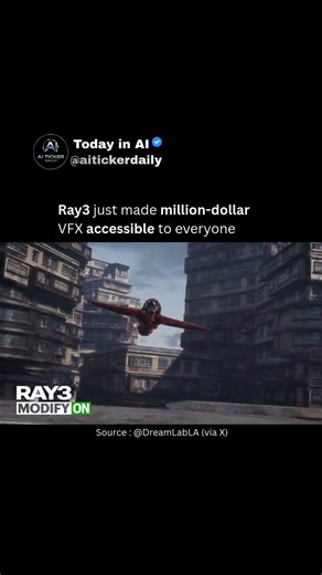 Today in Ai on Instagram: "Ray3 is an AI-powered video modification tool that transforms raw 3D assets, scanned environments, and live-action footage into fully rendered, cinematic scenes. The tool demonstrates dramatic before-and-after transformations: wireframe 3D models become photorealistic post-apocalyptic environments, live-action greenscreen footage gets composited into detailed sci-fi settings, and basic 3D scans are rendered with atmospheric lighting and textures. Users can upload video