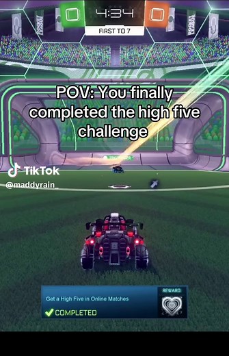 Completing the High Five Challenge in Rocket League
