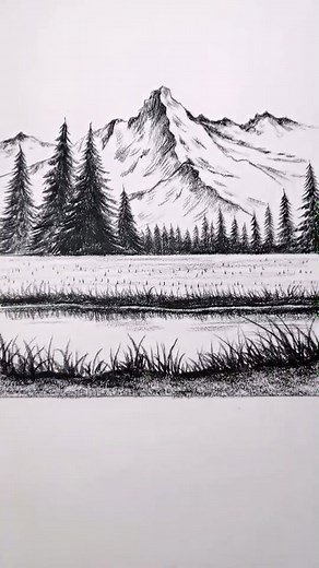 Pencil Sketch of the Alps: How to Capture Stunning Landscapes