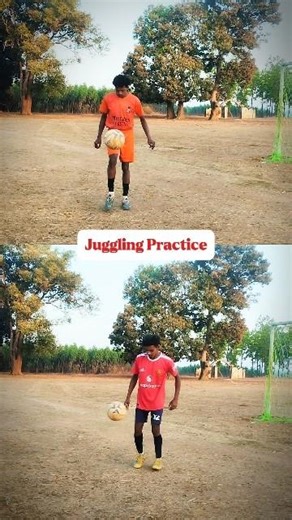 Juggling practice football training 🔥🔥 #football #shorts #footballdrills #training