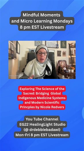 Mindful Moments Micro Learning: A Small Shift With Big Impact Step into a mindful moment with me. This snippet from my Mindful Moments & Micro Learning Mondays livestream dives into The Science of the Sacred—where global Indigenous healing systems beautifully meet modern scientific understanding. If your soul is craving clarity, grounding, or a deeper way of understanding your own healing journey… this moment is for you. Join me live Monday–Friday at 8pm EST for real-life healing, micro learning