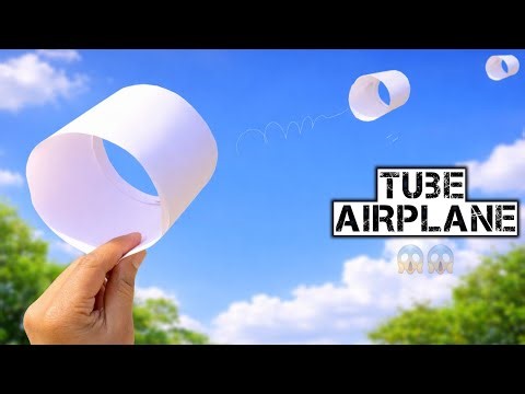New Tube Airplane | Easy To Fold And Fly Circle Paper Plane | Paper Tube Airplane