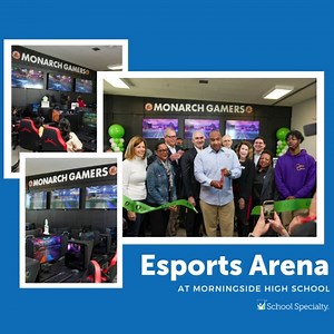 Last week, School Specialty continued its commitment to 'Transform More Than Classrooms' at Morningside High School in Inglewood, CA, unveiling a brand new state-of-the-art Esports Lab. Through a longstanding relationship with the College Football Playoff Foundation (CFPF), we hold a shared mission to improve educator resources and access to better learning opportunities for children. This marks the 43rd makeover project School Specialty has completed, with more on the way! Morningside High Scho