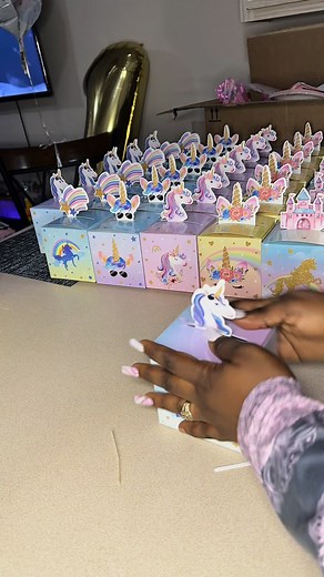 DIY Unicorn Favor Boxes for First Birthday Party Preparation