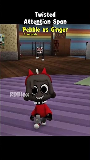 Twisted Pebble vs Ginger Attention Span #dandysworld #roblox #update