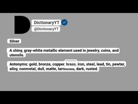 Silver Antonyms | Opposite Words