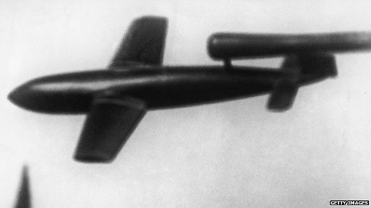 The sound of WWII air raid sirens and V1 flying bomb